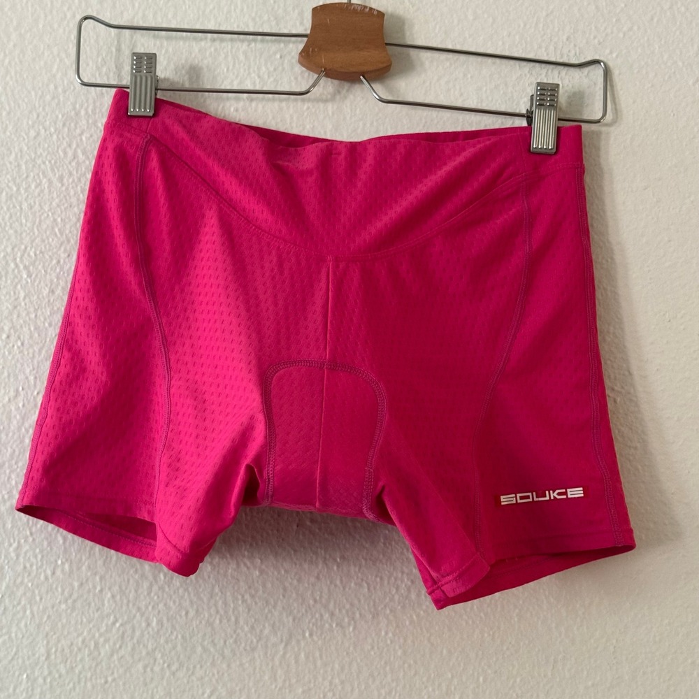 Souke Sports Padded Cycling Underwear Shorts Mesh Bike Liner Size M Pink Exc